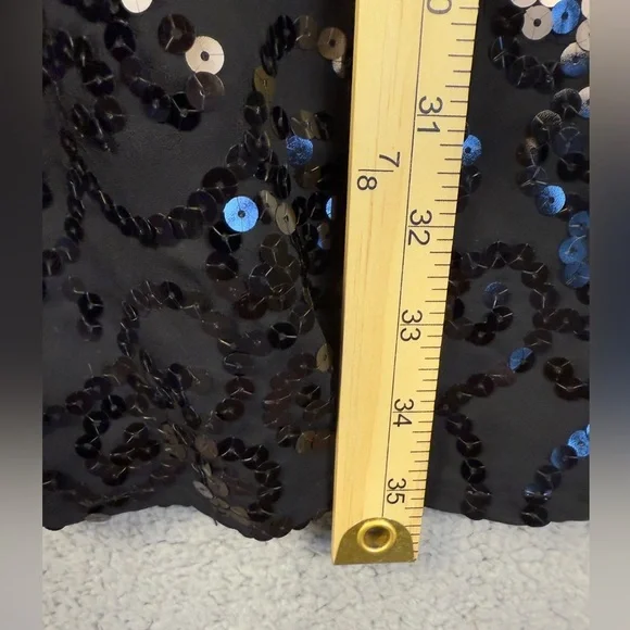 Liz Claiborne sequined little black dress size 12 cocktail dress prom - Picture 5 of 10